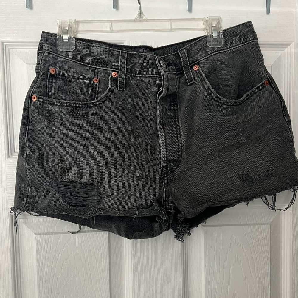 Black Levi Jean shorts